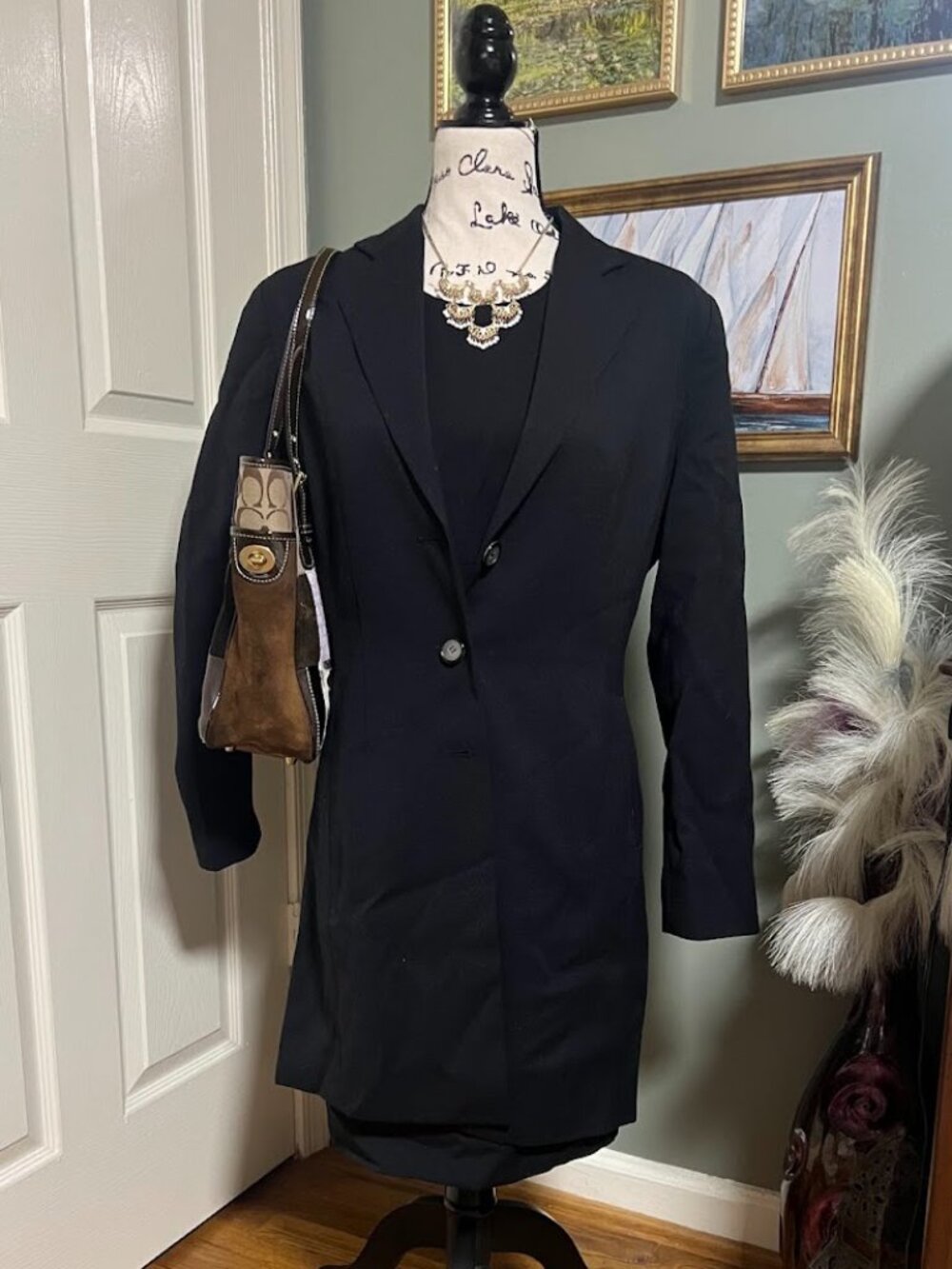 Vintage 90s Casual Corner two-piece officewear set size 10